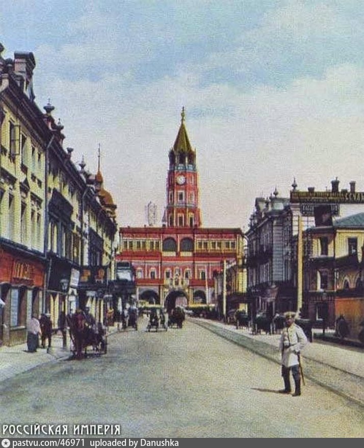 Сухарева башня, вид с улицы Сретенка, 1902.