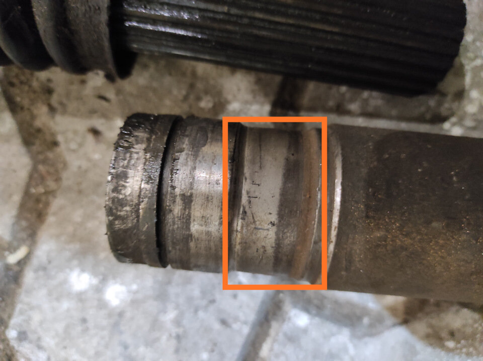 Выработка на вале.