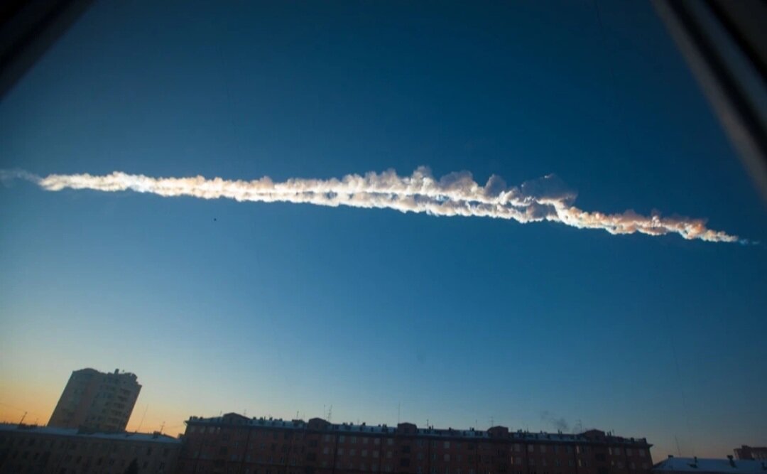 След от падения метеорита в Челябинске в 2013 году. Фото: Катерина Пустынникова 