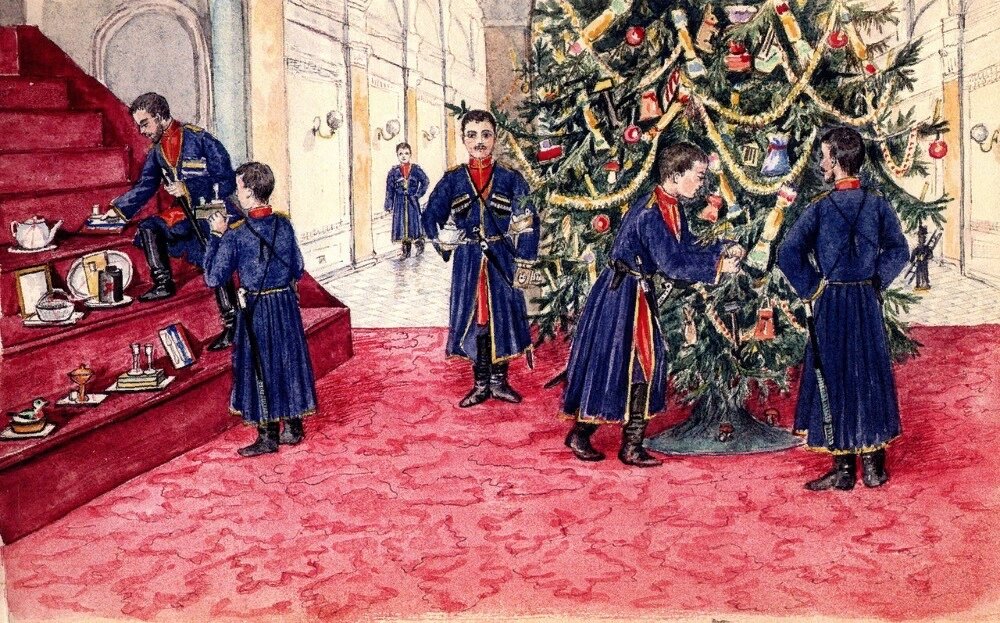 Новый год, ёлка,19-й век