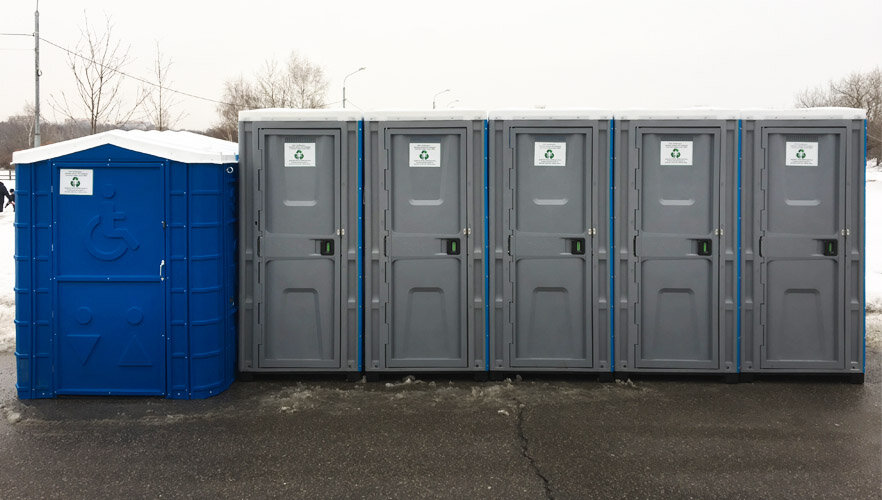 Пример размещения арендованных туалетных кабин от ООО "ЭкоПрогресс"