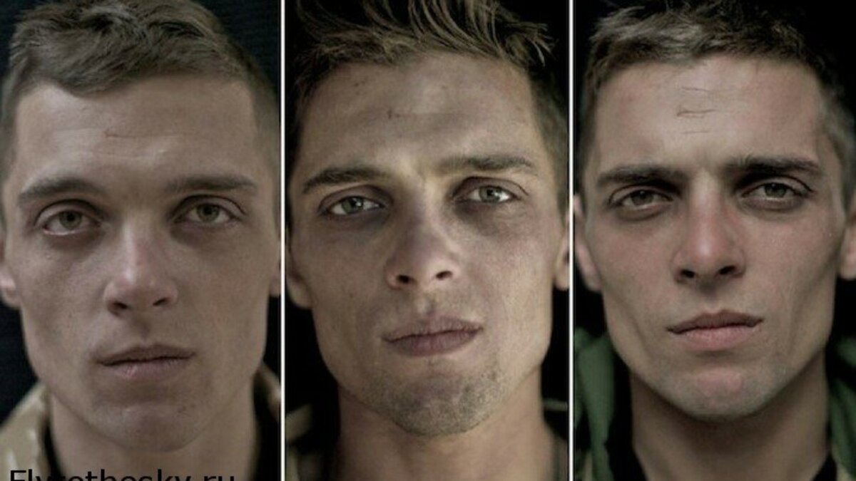 Фото солдат "до - во время - после"