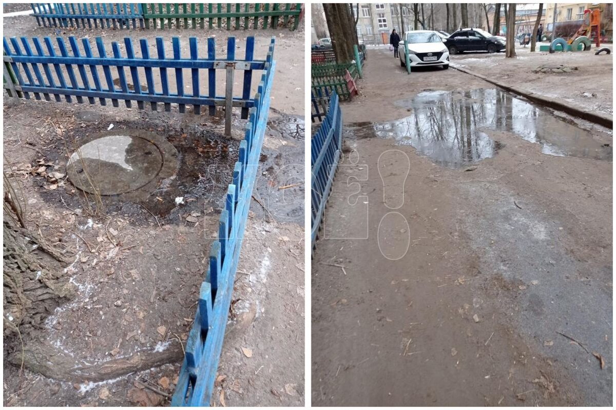    Сегодня стоки снова потекли из люков рядом с домом. Фото: читатель «МОЁ! Online»