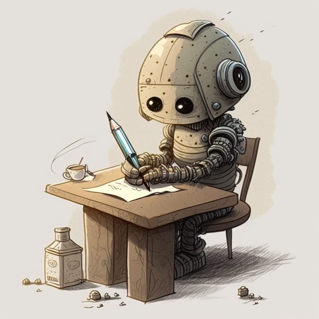 Сидит. Пишет. Старается.