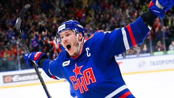    Нападающий СКА Яшкин стал лучшим бомбардиром регулярного чемпионата КХЛ Чойгана Салчак