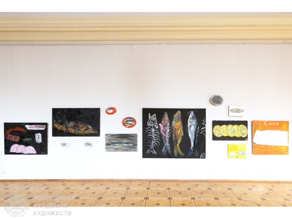 Работы Анны Бирштейн в залах на Пречистенке, 21. Фото: Виктор Берёзкин, пресс-служба РАХ. 2023.