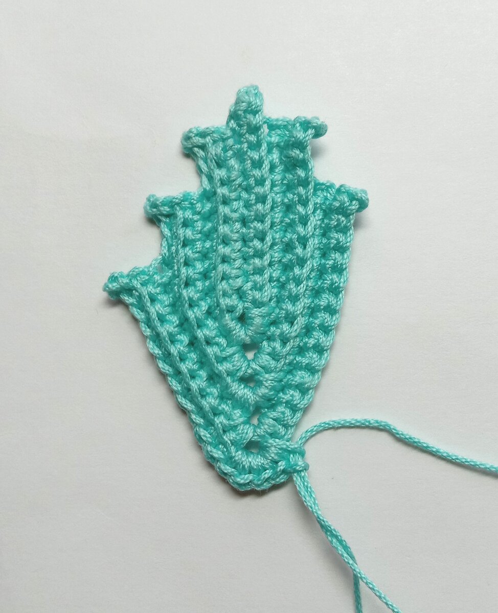 Ирландское кружево. МК: Листик крючком - Crocheted leaf in irish lace