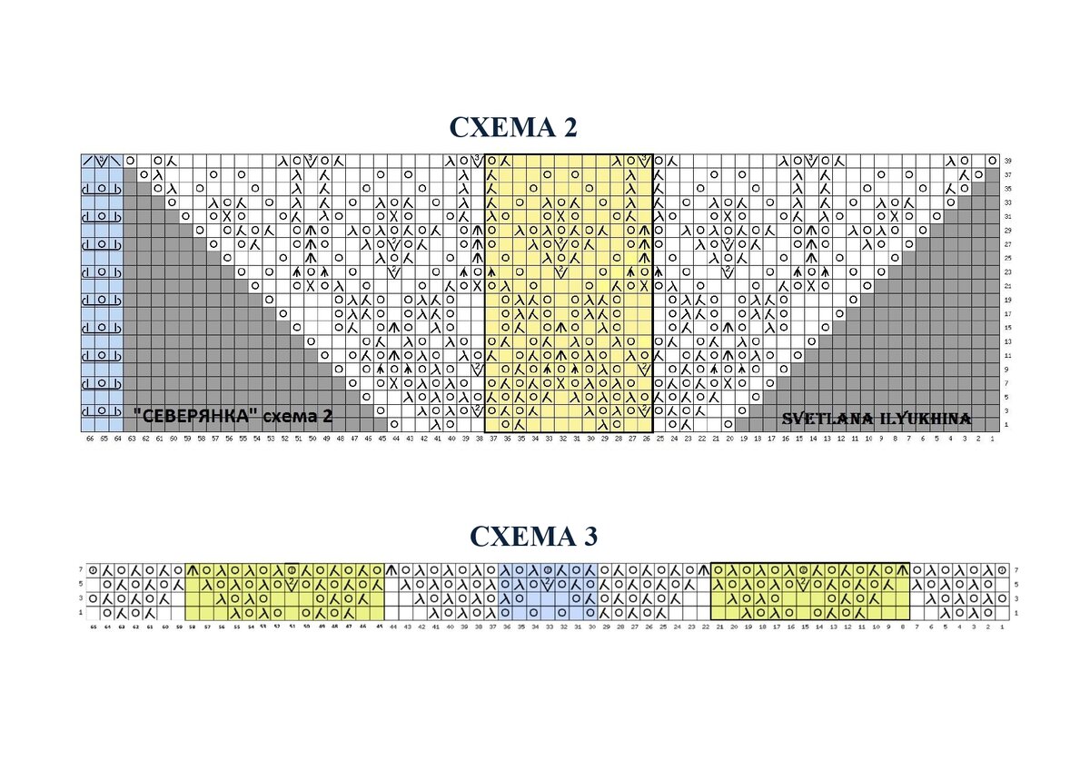 Шаль северянка схема