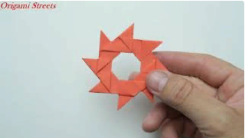 Как сделать сюрикен из бумаги. Оригами сюрикен из бумаги. How To Make a Paper Ninja Star Shuriken