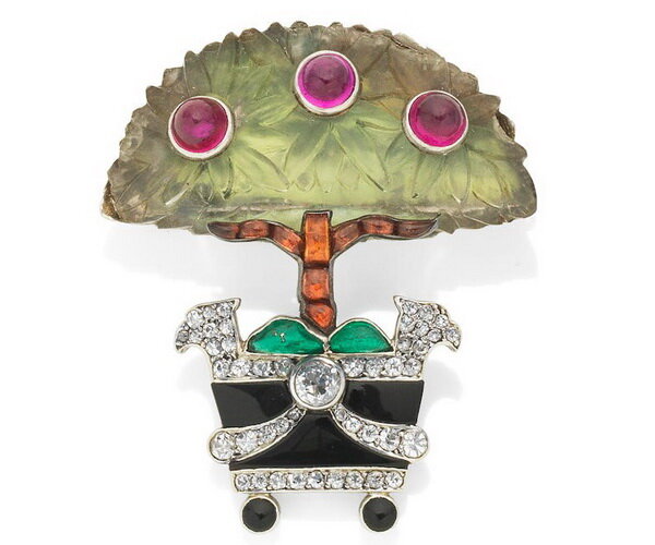 Брошь «Апельсиновое дерево», Cartier, 1914 г.