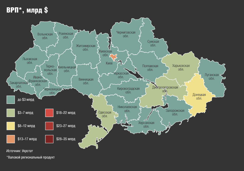 Карта регионов Украины. ВВП регионов Украины 2013. ВРП регионов Украины. Русскоговорящие области Украины.