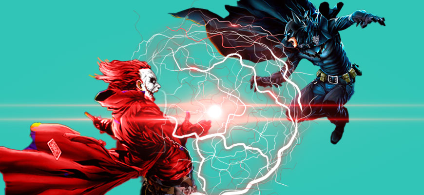 Стилизация в виде комикса противостояния между AMD и Intel (персонажи автора Cheko Aguilar)