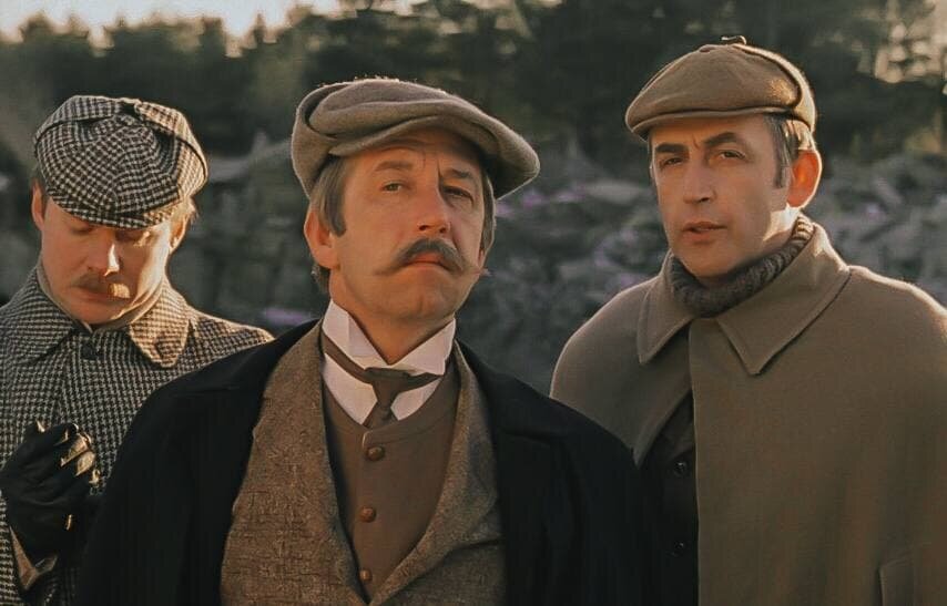 Инспектор Лестрейд — Борислав Брондуков, кадр из сериала «Приключения Шерлока Холмса и доктора Ватсона»