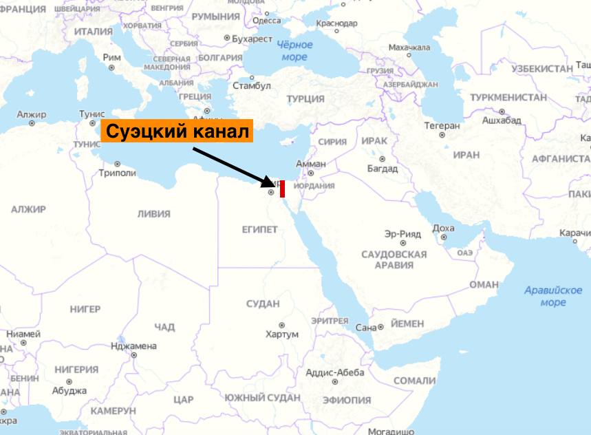 Суэцкий канал карта на русском