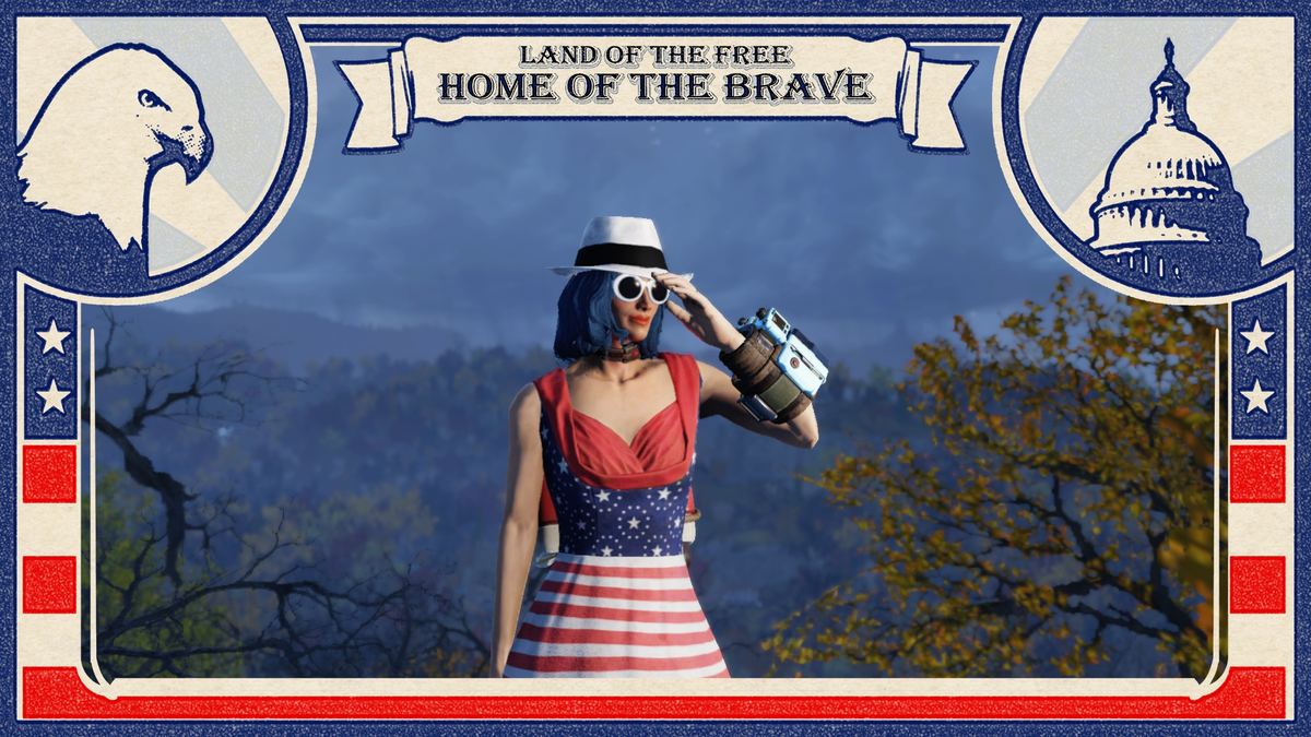 Звездно-полосатое платье и фоторамка