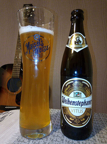 «Weihenstephaner Vitus» в бокале. Фото автора