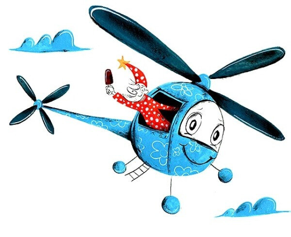 Мне одной кажется, что волшебник из этого вертолета сам слопал всё эскимо? Иначе почему оно без обертки?:)))