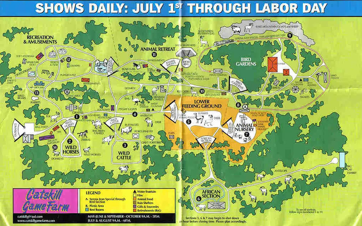 Карта The Catskill Game Farm