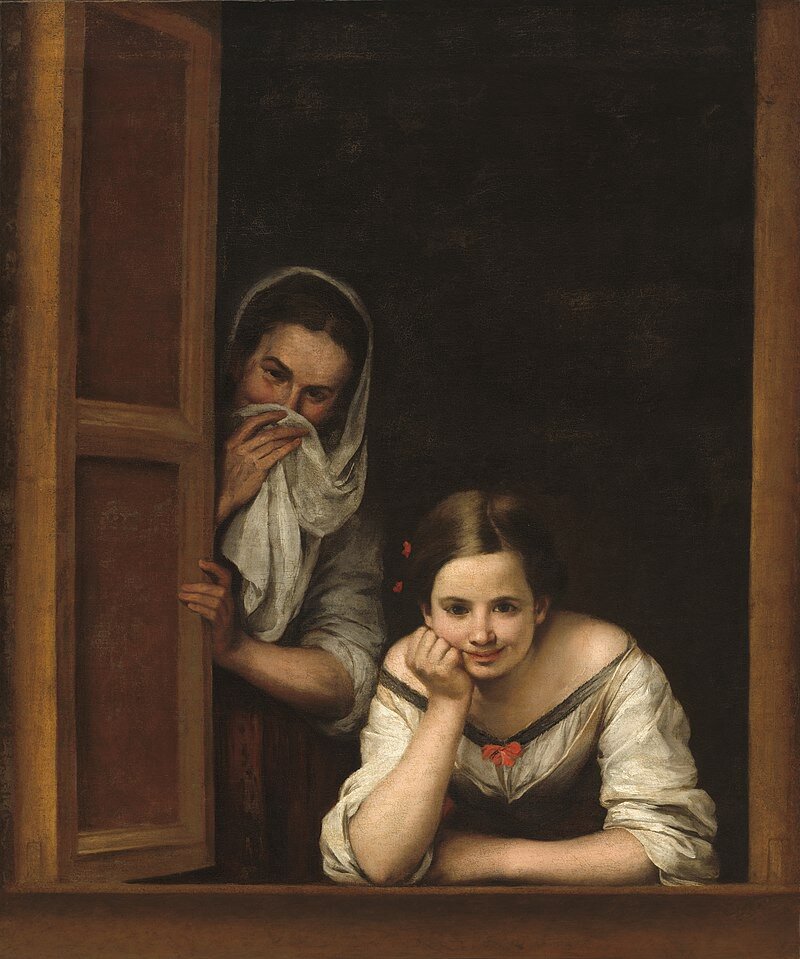 Бартоломе Эстебан Мурильо, "Две женщины у окна", ок. 1655-1660 гг.