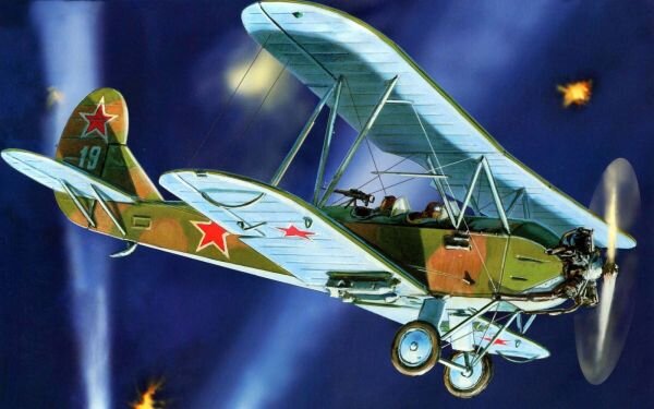 "Ночные ведьмы" на У-2 за боевой работой