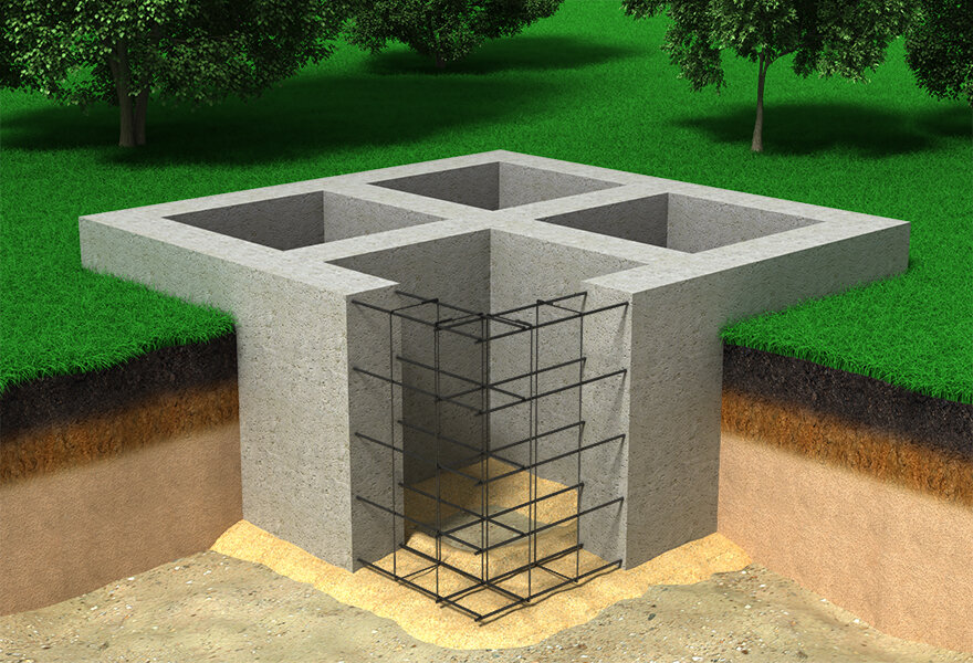 Монолитный ленточный фундамент