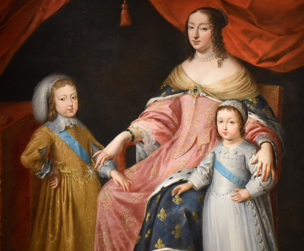 Анна Австрийская с сыновьями, 1642 г. 