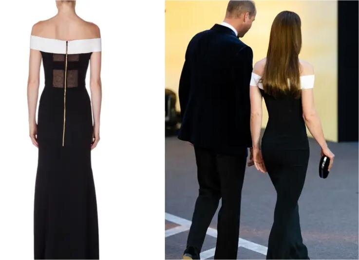 Кейт Миддлтон прикрыла прозрачную часть этого платья для более скромного стиля. (Фото WireImage)