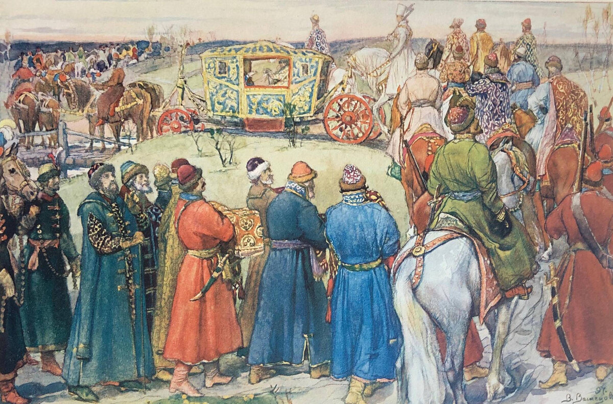 Выезд царя Алексея Михайловича (Художник В. М. Васнецов)