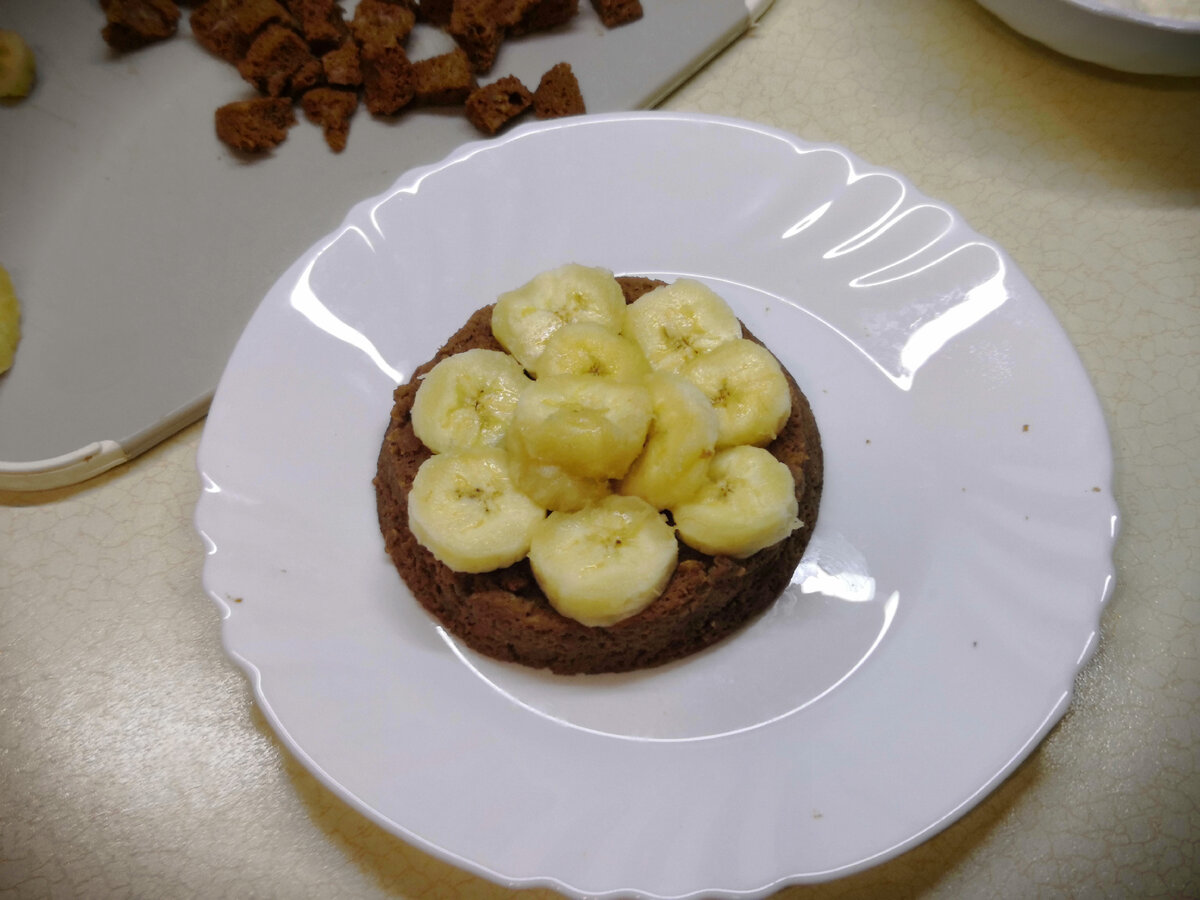 Шоколадный ПП тортик с бананом в микроволновке | Рецепты ПП - худеем  вкусно! | Дзен