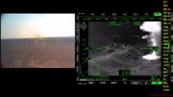 Уничтожение боевиков в пустыне Сирии. Видео © VK / Минобороны России