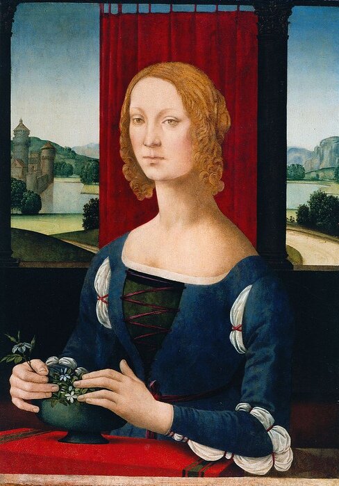 Лоренцо ди Креди. "Дама с жасмином". (Предполагаемый портрет Катерины Сфорца.) Музей Сан-Доменико, Форли, Италия