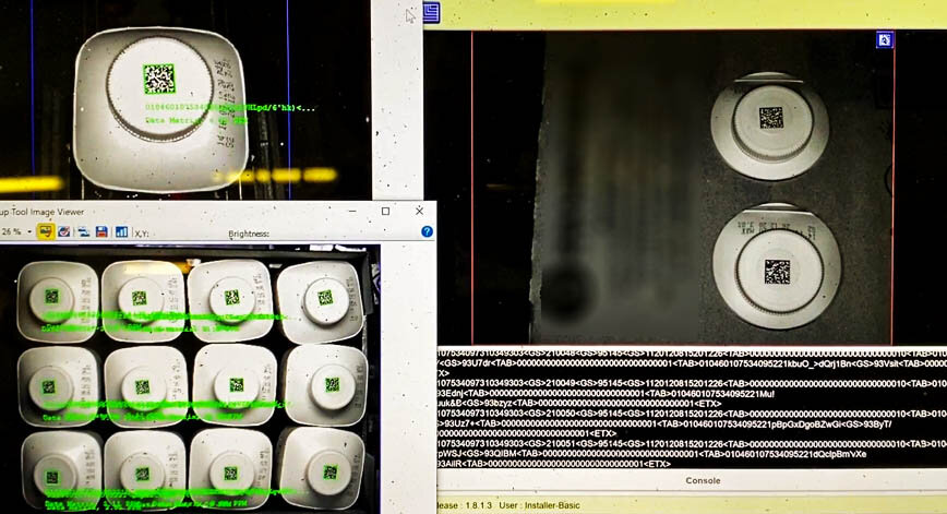 Групповое считывание DataMatrix кодов камерой технического зрения