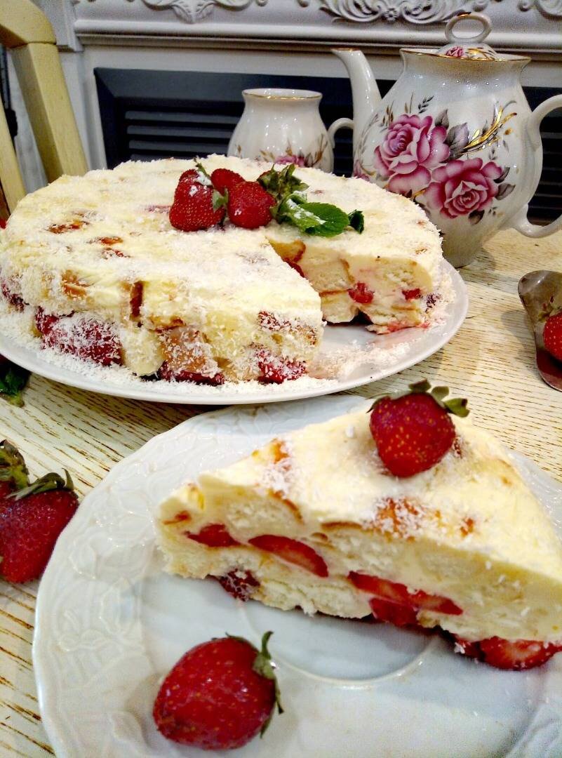 Торт заливной с ягодами