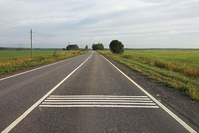    Шумовые полосы на Подмосковной дороге © Сайт Министерства транспорта и дорожной инфраструктуры Московской области
