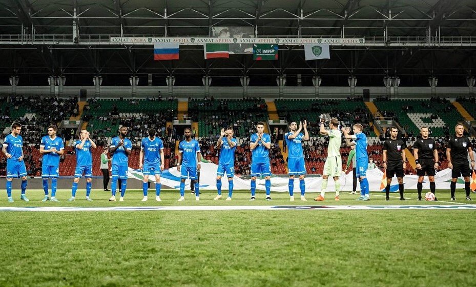    Бело-голубые не совладали с «Ахматом» в Грозном. Фото: ФК «Динамо»