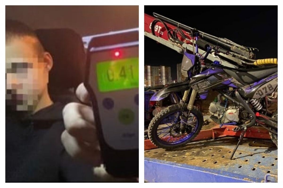    В Тюмени задержали пьяного 15-летнего школьника на мотоцикле