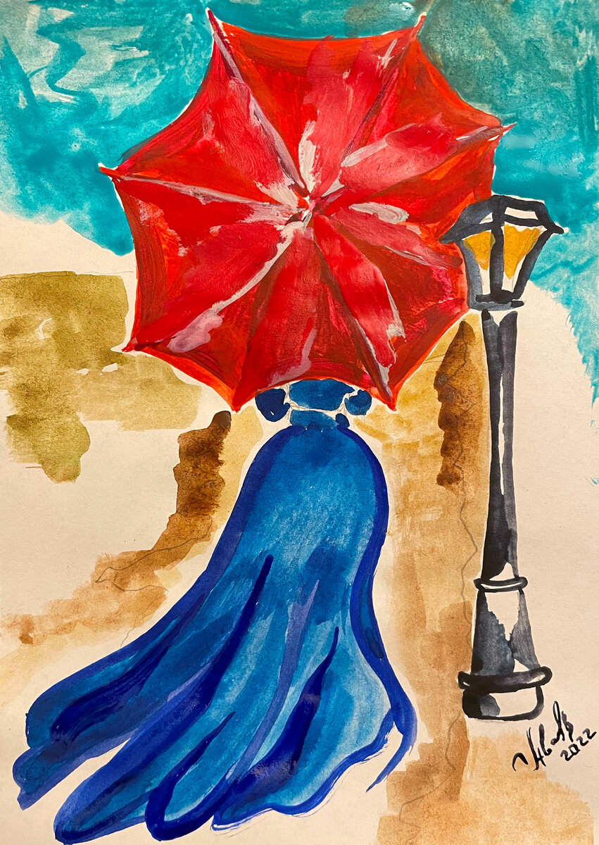 Аваков Владимир автор акварель "Она" 2022 