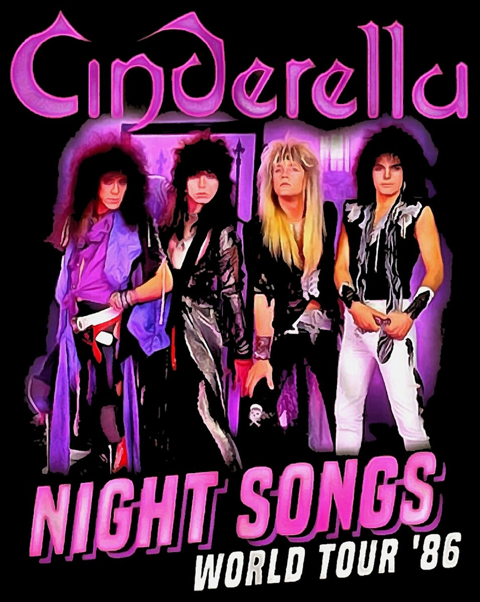 Плакат, посвящённый гастрольному туру для поддержки дебютного альбома группы (1986)