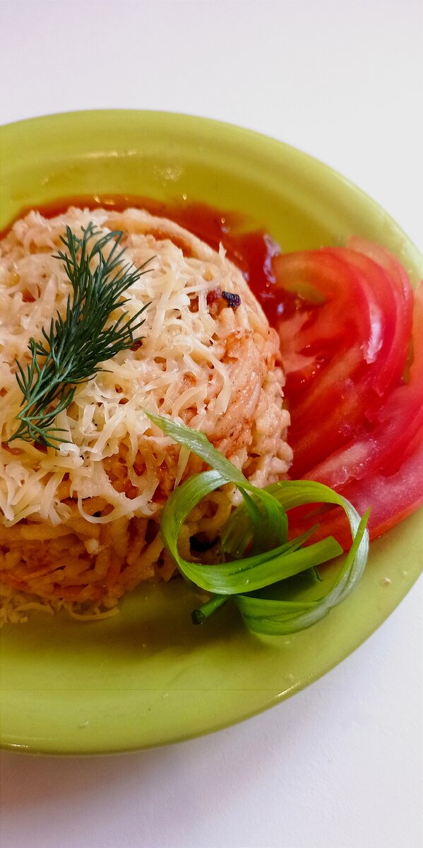 Паста с куриным филе