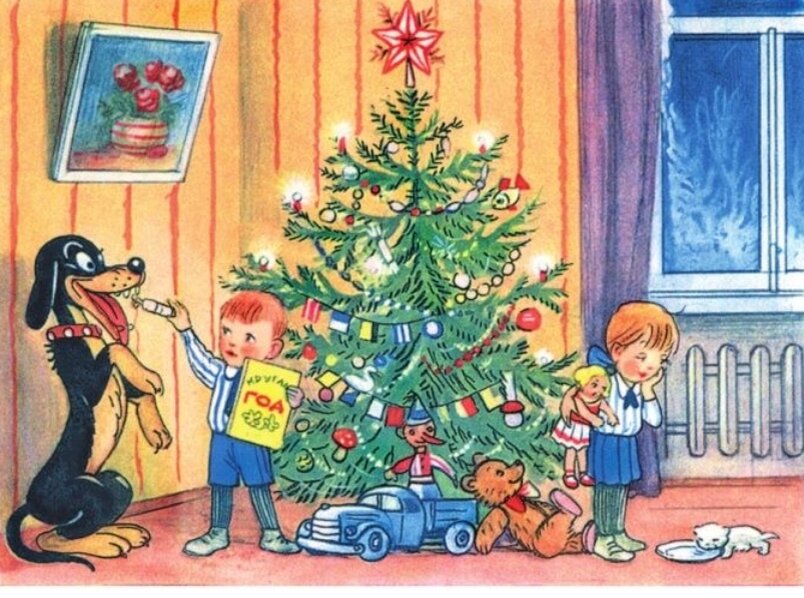 Иллюстрация из книги В. Сутеева Елка