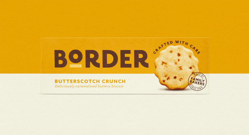 Ребрендинг и дизайн упаковки Border Biscuits от студии B&B .