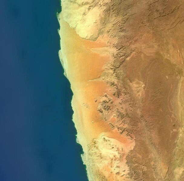 Пустыня Намиб из космоса – Источник: https://commons.wikimedia.org/wiki/File:Namib_Desert_surface.jpg#/media/Файл:Namib_Desert_surface.jpg