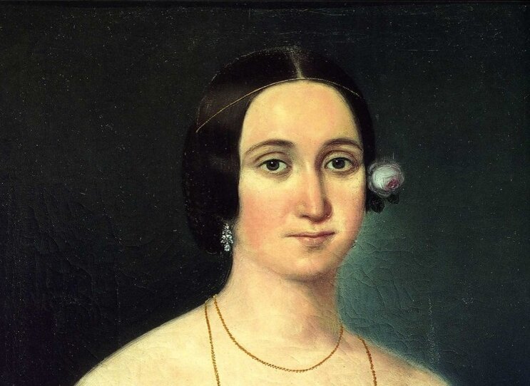 Кароли Гюркович. Портрет Джузеппины Стреппони (фрагмент).1860 г.