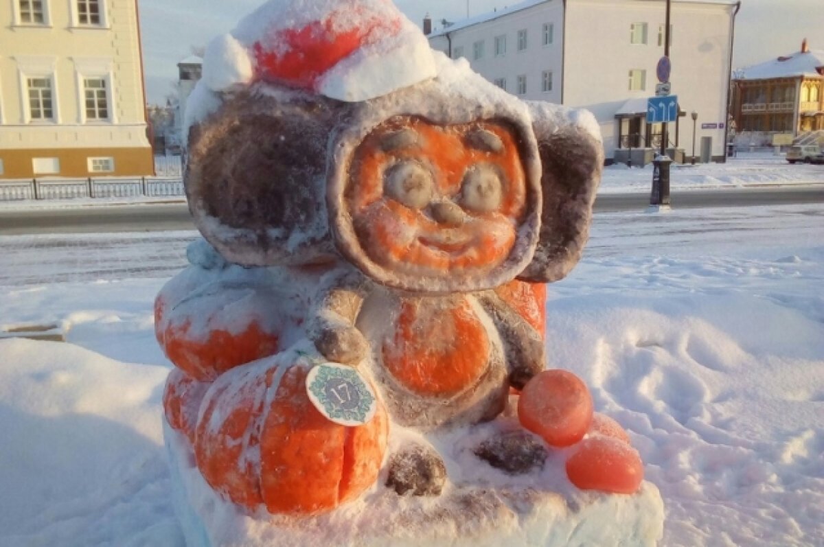    Тобольские скульптуры Чебурашки пополнили список неудачных снежных фигур