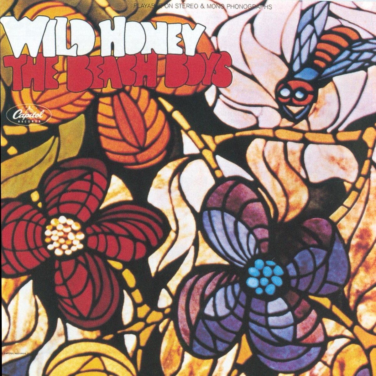 Обложка альбома Wild Honey, дублирующая витраж над входной дверью дома Брайана Уилсона, где и был записан альбом.