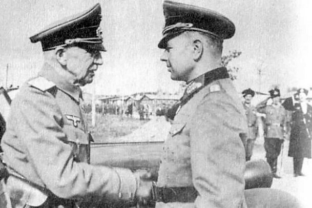 Начальник Главного Управления Казачьих Войск Генерал от Кавалерии П.Н.Краснов и генерал фон Паннвиц