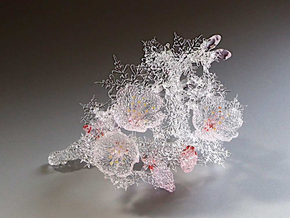 Кружево из стеклянных нитей Йоко Дои