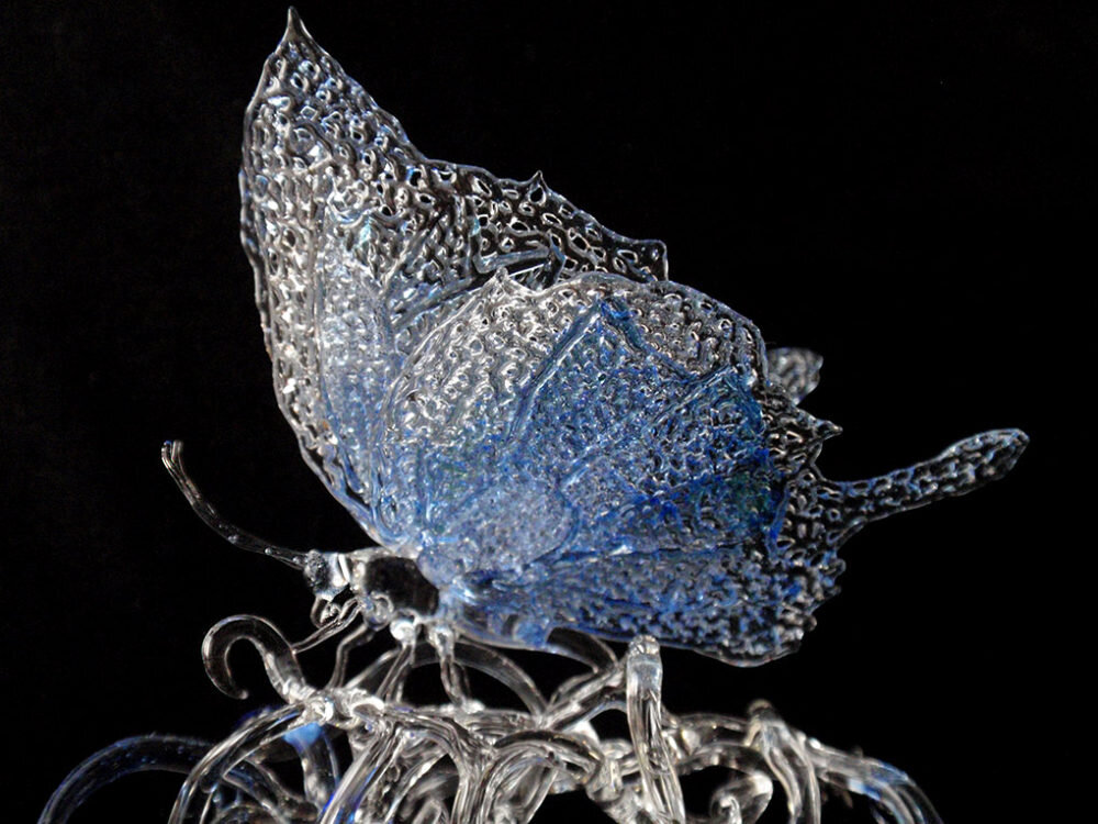 Кружево из стеклянных нитей Йоко Дои