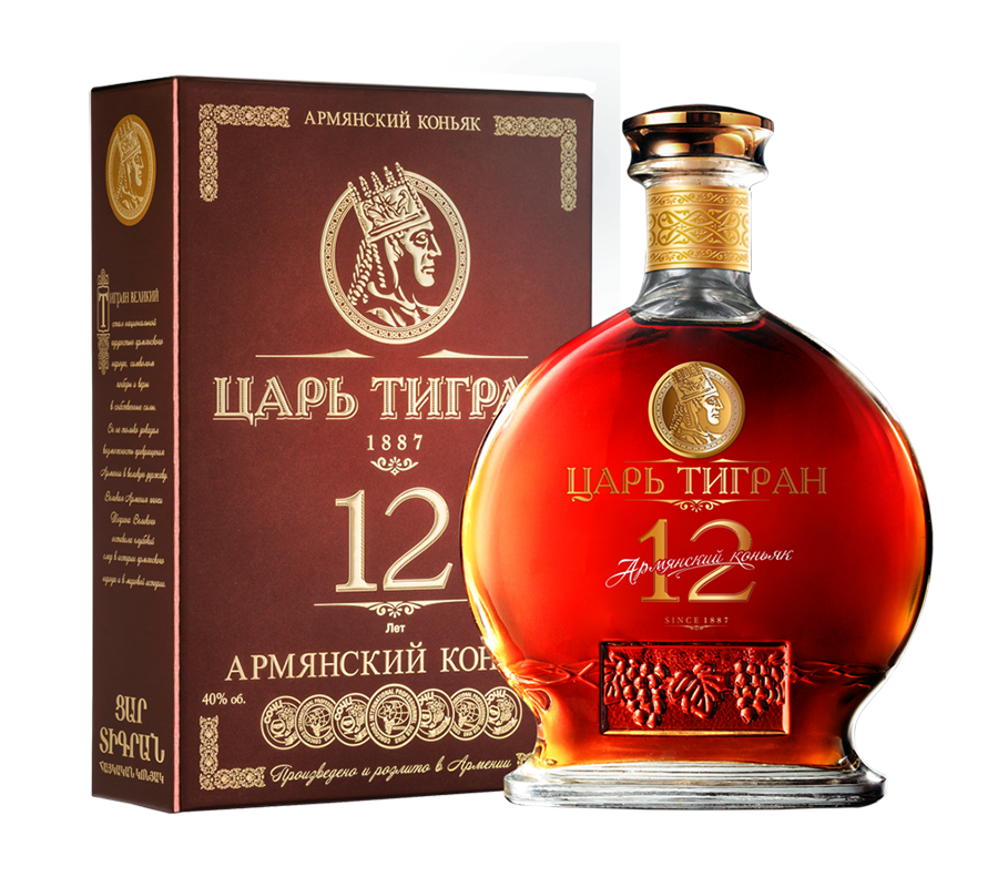 Коньяк Царь Тигран 12. Фото с официального сайта производителя