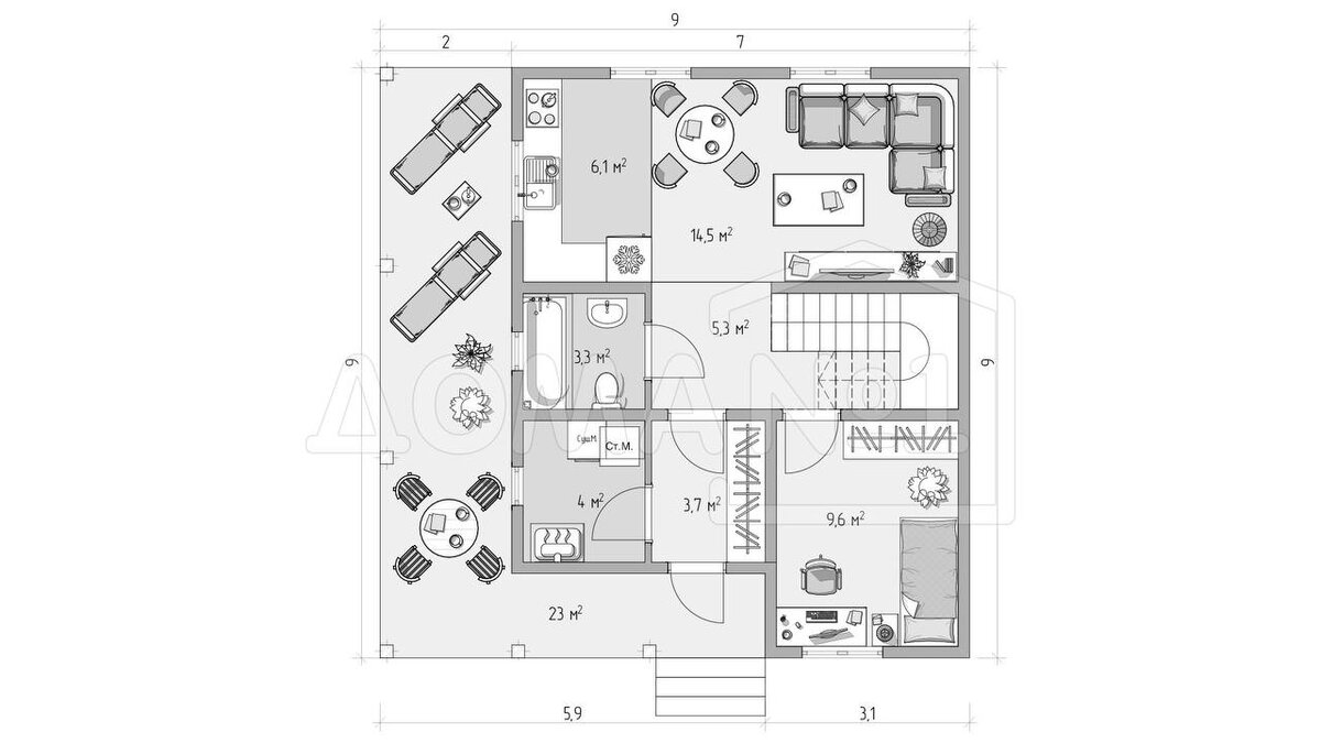 Первый этаж